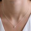 (Silver 925) Petit Fleur Double Charm Necklace NZ2520