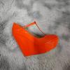 2025 New Autumn Winter Women Pumps 14cm Round Toes T-Strap Platform Wedge High Heels Gladiator Ladies Dress Party Wedding Shoes