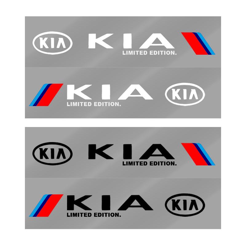 2pcs Car Side Body Sports 3D Sticker Decals Car Accessories For KIA Sportage Rio 3 Soul Optima Ceed Pro K5 K2 k6 K7 K8 Pride
