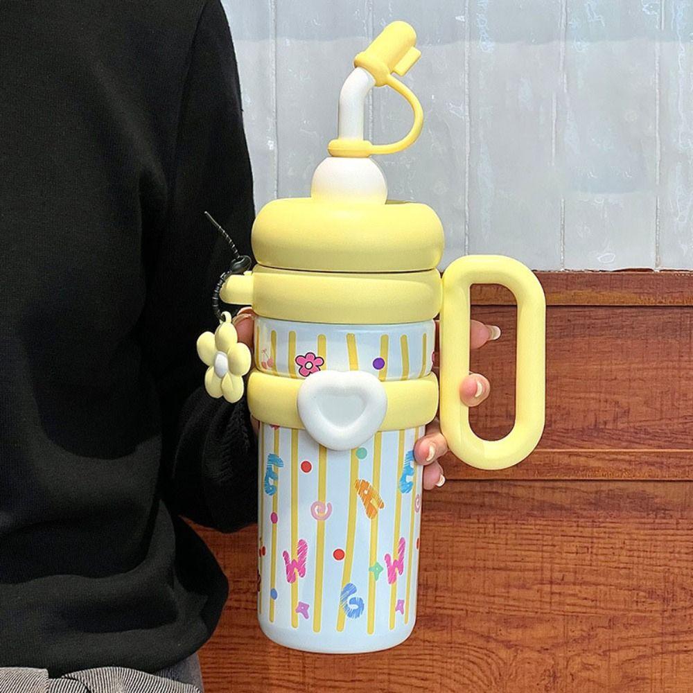 920ML Insulated  Thermos Handheld Sports Water Kettle Thermos Coffee Cup  Birthday Gift