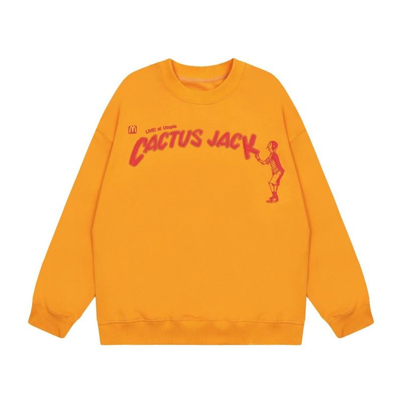 Mens Yellow Cotton Graphic Hoodie Loose Fit Streetwear Sweatshirt Casual Wear