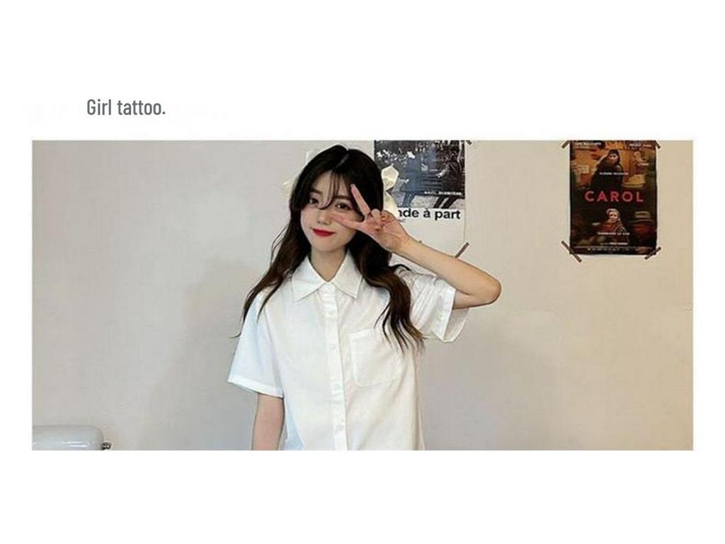 Original Short Sleeve White JK Uniform Shirt with Pointed Collar