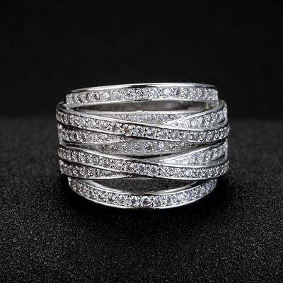 Trendy Luxe Kristallen Verlovingsring voor Vrouwen Diamant 925 Sterling Zilveren Ringen 2021 Bruiloft Trend Vrouwelijke Sieraden Cadeaus