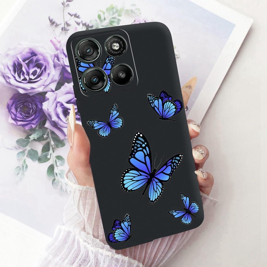 Modne etui na telefon z literami dla Motorola Moto G77 G67 Tylna osłona dla MOTO G67 G77 5G Miękkie czarne silikonowe etui