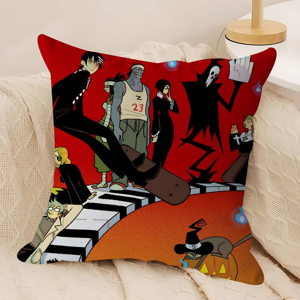 

Anime S-Soul E-Eater Pillowcase Toon Gift Cushion Cover Bedroom Home Sofa Chair Seat Decor Pillow Case 12x12Inch