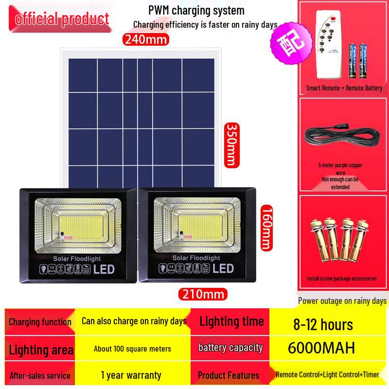 **Waterproof Super Bright Solar Courtyard Entrance Light**