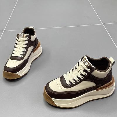 High-Top Shoes for Women Sneaker Spring New Fashion All-Match Platform Heightened Easy Wear Shoes Women's Casual Shoes