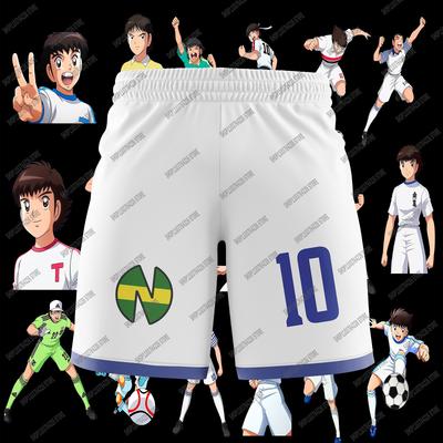 Pantaloni da spiaggia personalizzati della squadra di calcio Nansheng Olive e Benji della scuola Captain Tsubasa, abbigliamento di alta qualità personalizzabile