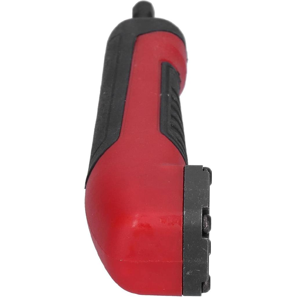 90 Degree Impact Driver Drill Adapter, Multifunctional Red Shockwave Right Angle Adapter Convenient Rubber Handle for Drilling