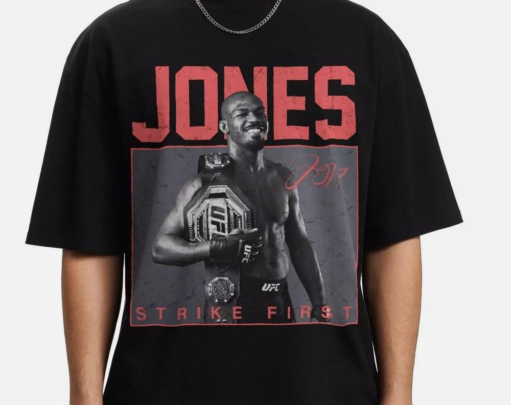 Футболка Jon Jones Винтажный стиль 90-х Графический стиль Футболка Bones Jones - Американская Проф Унисекс Футболка S