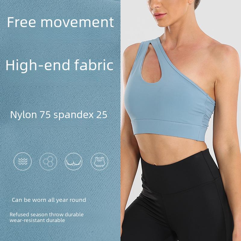 Large Women's Sports Bra with Detachable Cups for Yoga - Shockproof, Supportive, and Elegant Design