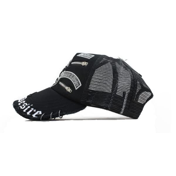 Und Mesh Amerikanischer Casual-Stil mit Reißverschluss und Biker Erhältlich in Groß und Perfektes Tagesgeschenk Herren Damen Kappe, Ringe, Stil, Größen, Beliebt, Trendig,