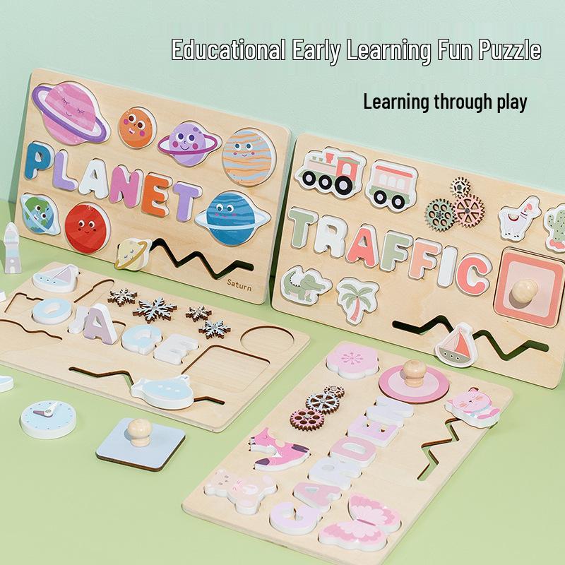 Handheld Montessori Magnetic Shape Sorter Puzzle for Children's Intellectual Development