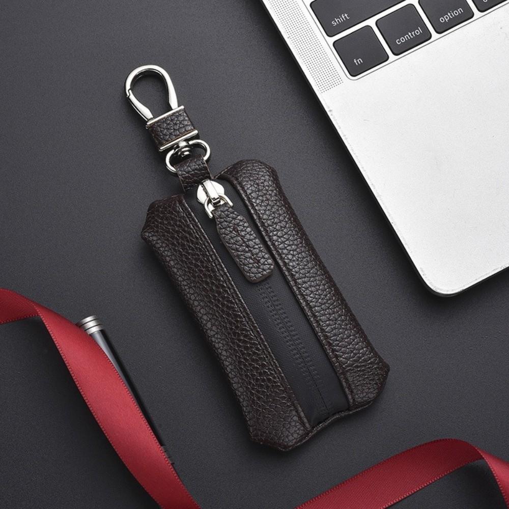 Luxury Car Key Bag Large Capacity Keychain Holder Universal Leather Key Case  Unisex