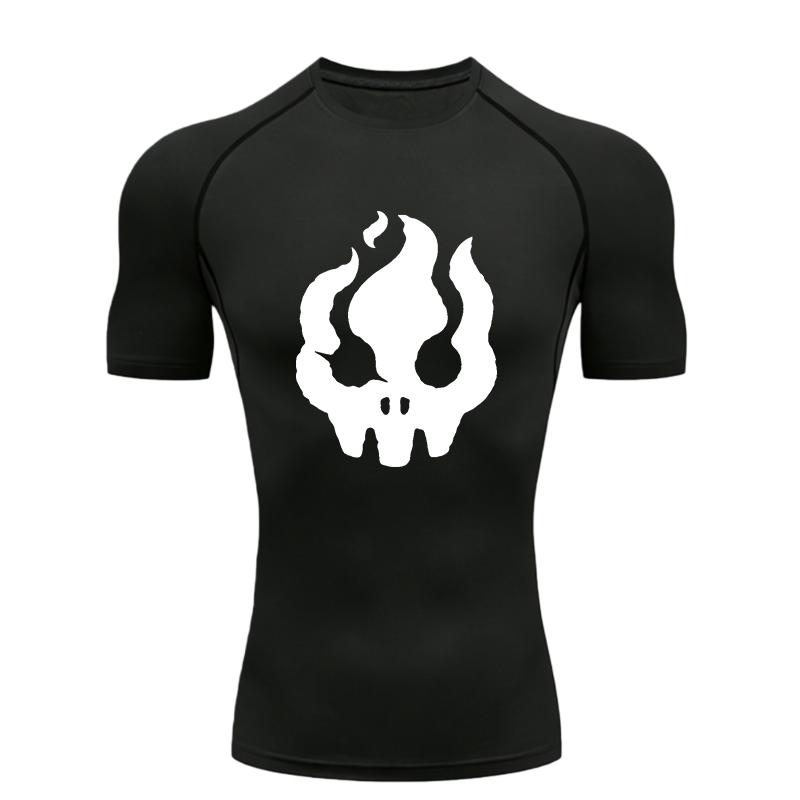 Men's Sports T-shirt Training Fitness Compression Workout  Rashgaacrd Tops Short Sleeve Sweat Absorbing Tight Fit Moisture-Wicking Fashion