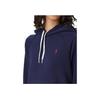 Polo Ralph Lauren Solid Color Logo Embroidered Hooded Pullover Raglan Long Sleeve Sweatshirt Women Sweatshirt Navy-Blue 211943007-002