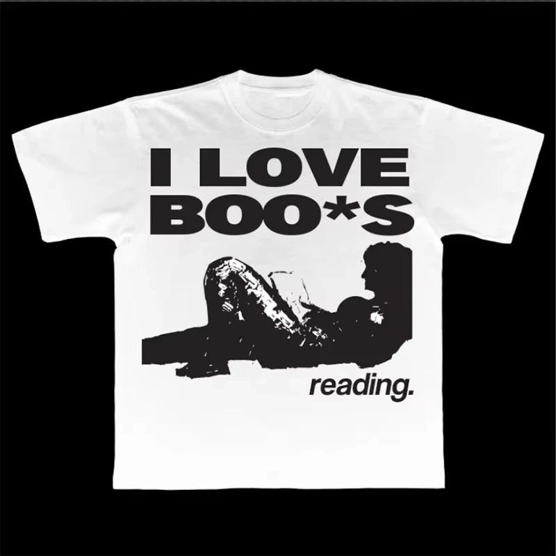 Y2K Streetwear Cotton T-shirt Harajuku Graphic Print Oversized Punk Short Sleeve T-shirt Rock Goth Retro Top Hip Hop Tee Fashion