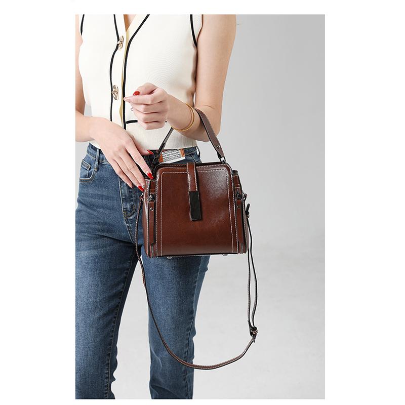 Women's Shoulder Bag Genuine Leather Zipper Purse Luxury Cowhide Crossbody Bags Female Handbag Hobos Messenger Tote Bag