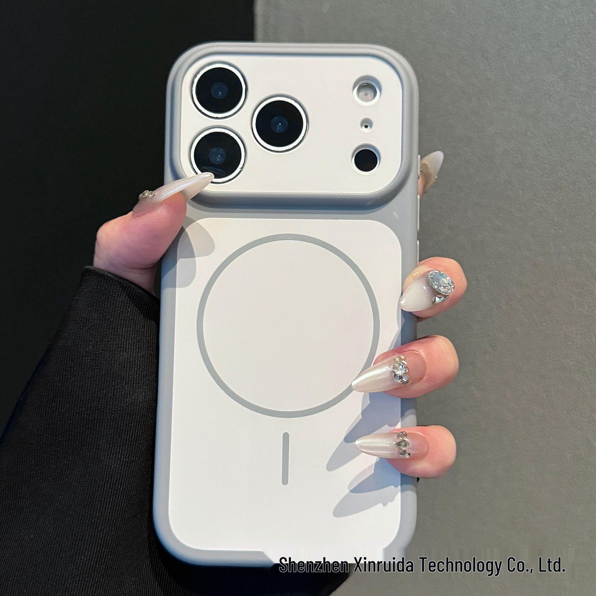 

iPhone 17 Pro Max Case: Contrasting Colors, Magnetic Ring, Matte Feel, Drop-Proof Protection iPhone 14 Pro Max белый