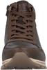 Rieker Boots Lace-up Boots with Inner Zipper Dark Brown