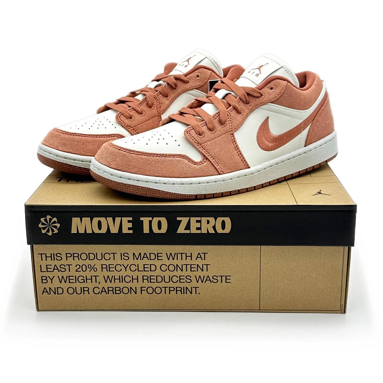 FN3722-801 Nike Air Jordan 1 Low SE Canvas Sky J Orange Sail (Women s) US 10W