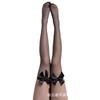 Sexy underwear women's sexy bow fishnet socks stockings medium and large mesh black stockings stockings one piece of net socks