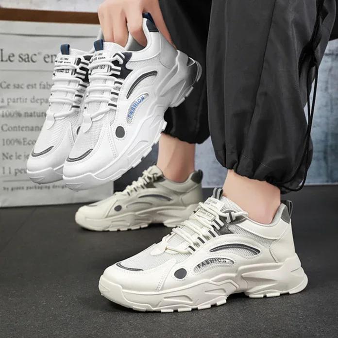 Neue Herren-Sneaker Atmungsaktive Sport-Freizeitschuhe Herren Outdoor-Laufschuhe Trendige Herren-Tennisschuhe Rutschfest Komfort Sportschuh