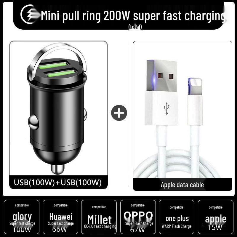 Huawei & Apple Mini Invisible Car Charger: Super Fast Charge Cigarette Lighter Adapter