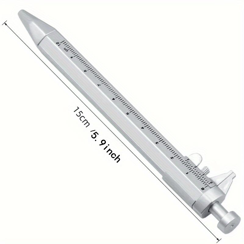 

Precision Dial Vernier Caliper Ballpoint Pen Set Dual-Purpose Plastic Scale Ruler 0-100mm Measuring Range Ideal for Office Use