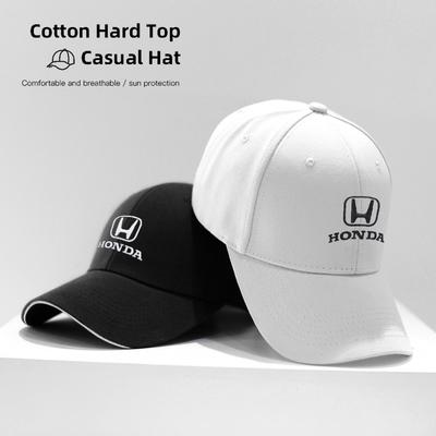 Car Logo Embroidery Baseball Cap Adjustable Casual Sunscreen Hats Sports Caps For Honda Civic Fit Jazz Accord Pilot CRV Odyssey
