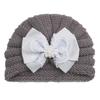 Winter new baby wool hat, children's pearl bow thermal pullover hat, baby hat