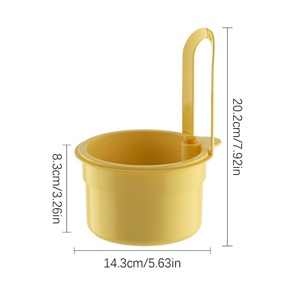 Kitchen Sink Strainer Basket Press Automatic Dumping Hangable Filter Fruit Vegetable Leftover Waste Draining Colander for Home