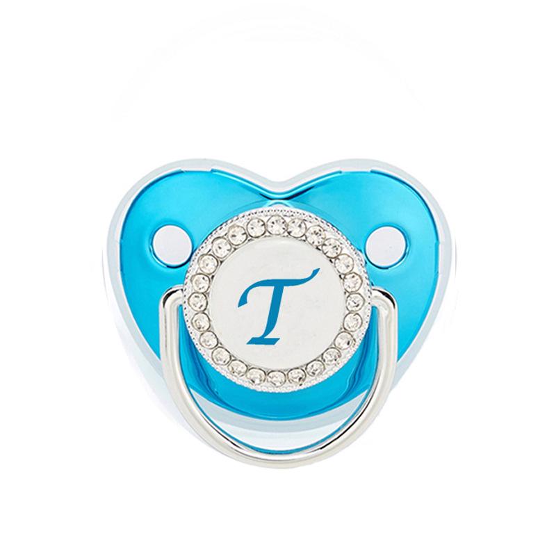 Blue Baby Diamond Pacifier - 26 Letter Teething Soother
