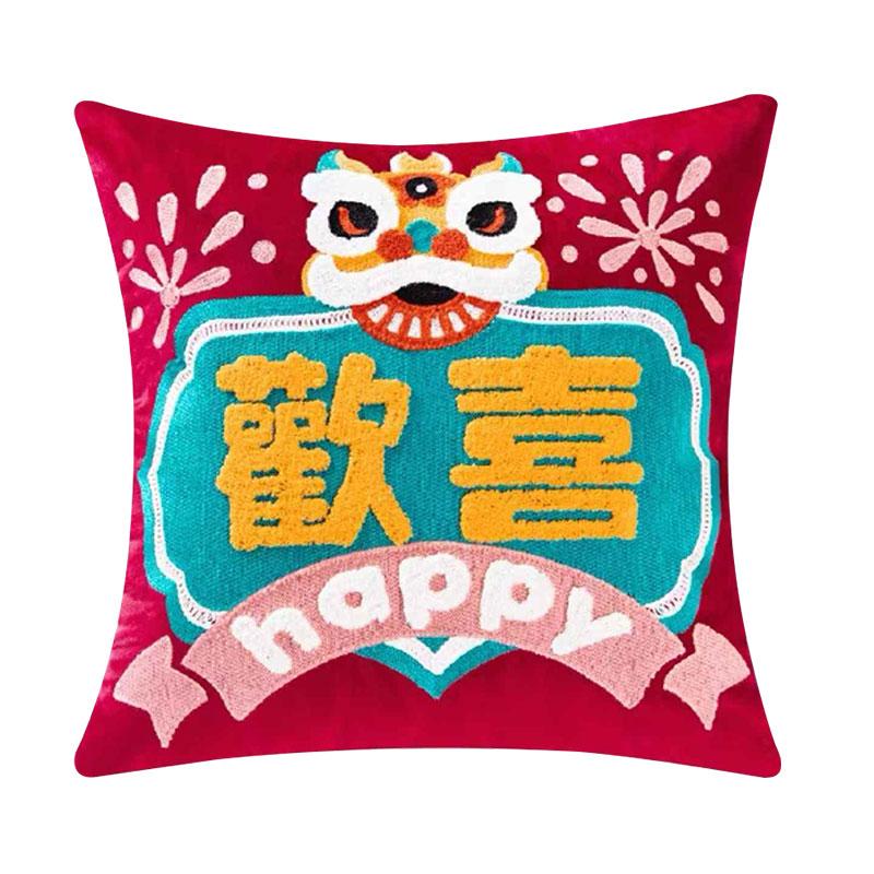 Embroidery Velvet Cushion Cover Luxury European Pillow Cover Gold PillowCase Geometry Home Decorative Sofa Throw Pillow