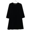 FOXEY NEW YORK Black 37183-VA0FI403T Velour One-Piece Dress 40 blackUsed
