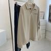 Retro Loose Fit Long Sleeve Polo Sweatshirt - French Influencer Style