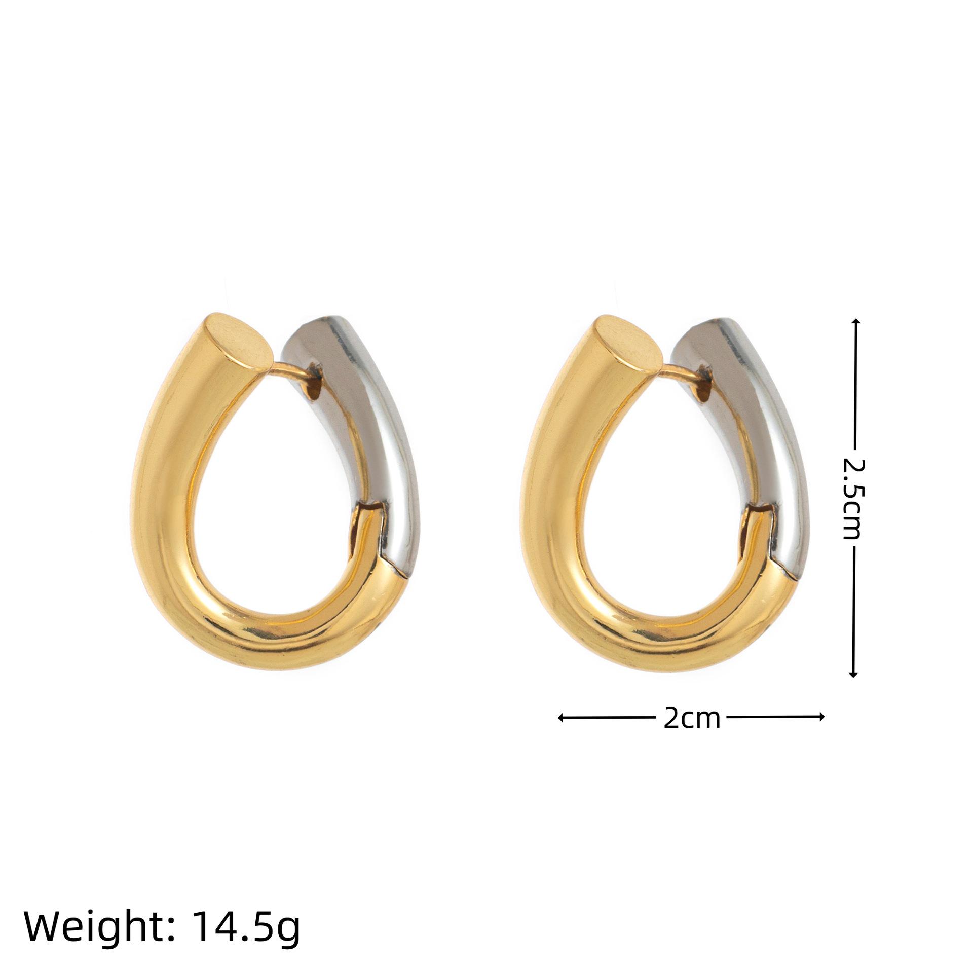 18k Gold-Plated French Retro Spiral Stud Earrings - Colorfast Stainless Steel