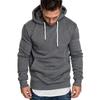 2023 Men's Solid Color Hooded Pullover Sweatshirt