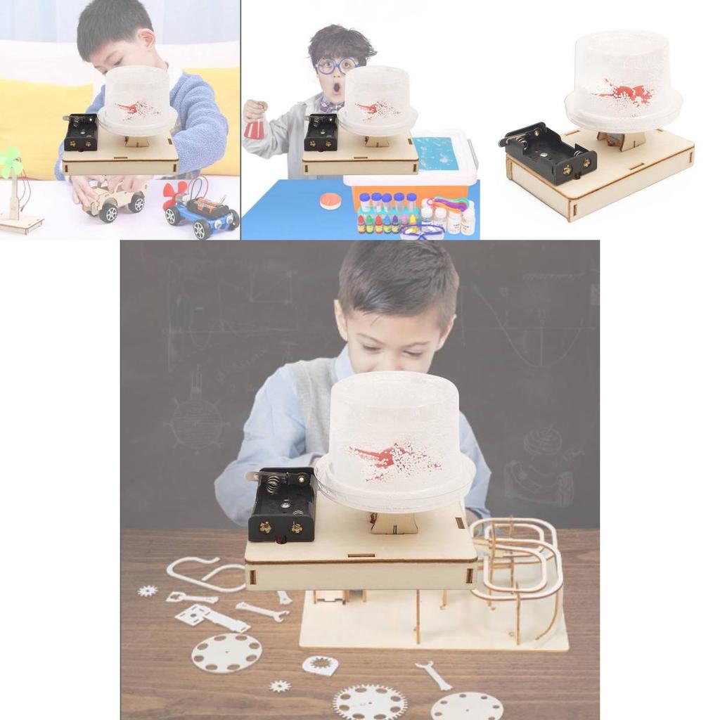 Pädagogisches DIY Elektrisches Statisches Schnee-Spielzeug Wissenschaftsexperimentierkasten für Kinder Holzmaterial