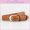 Classic Ladies Leather Belt With Alloy Buckle For Business Casual Office Wear