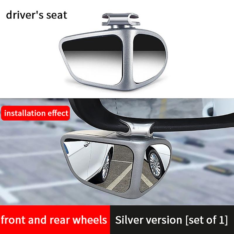 1/2 Stück Auto Totwinkelspiegel Auto Rückspiegel Doppelseitiger Spiegel 360 Grad Verstellbar Weitwinkel Totwinkelspiegel Rückfahr