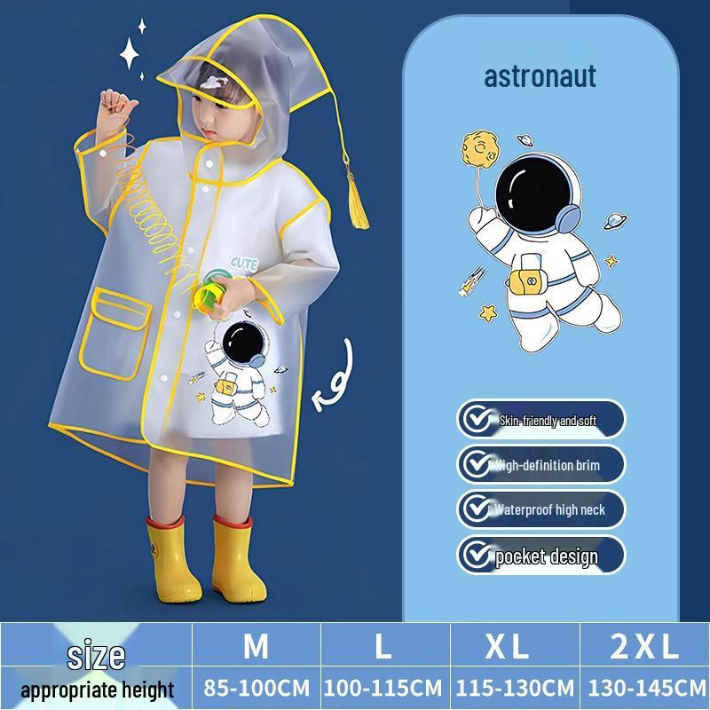 Unisex Kids' 2025 Full Body Raincoat for Kindergarten and School