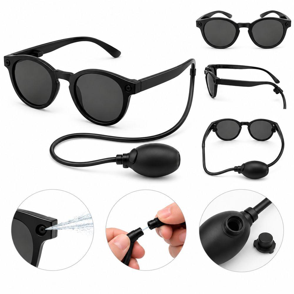 Invisible Water Design Water Shooting Sunglasses Hidden Tube Water Jet Glasses Birthday