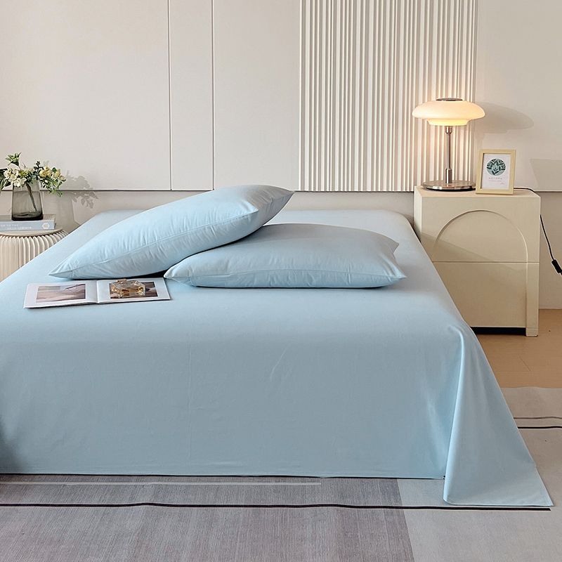 Bed Sheet Ins Style Thickened Solid Color Machine Washable Bedding
