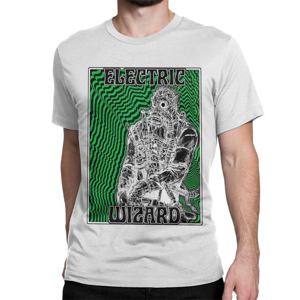 Novelty Electric Wizard Kaiman T-Shirts for Men Women O Neck 100% Cotton T Shirt Anime Short Sleeve Tees Gift Idea Tops