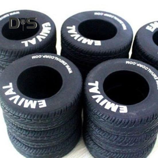 Pen Holder 3-Layer Car Tire Design Black Rubber Pen Holder Desk Organization Stationery Storage Organization Tool