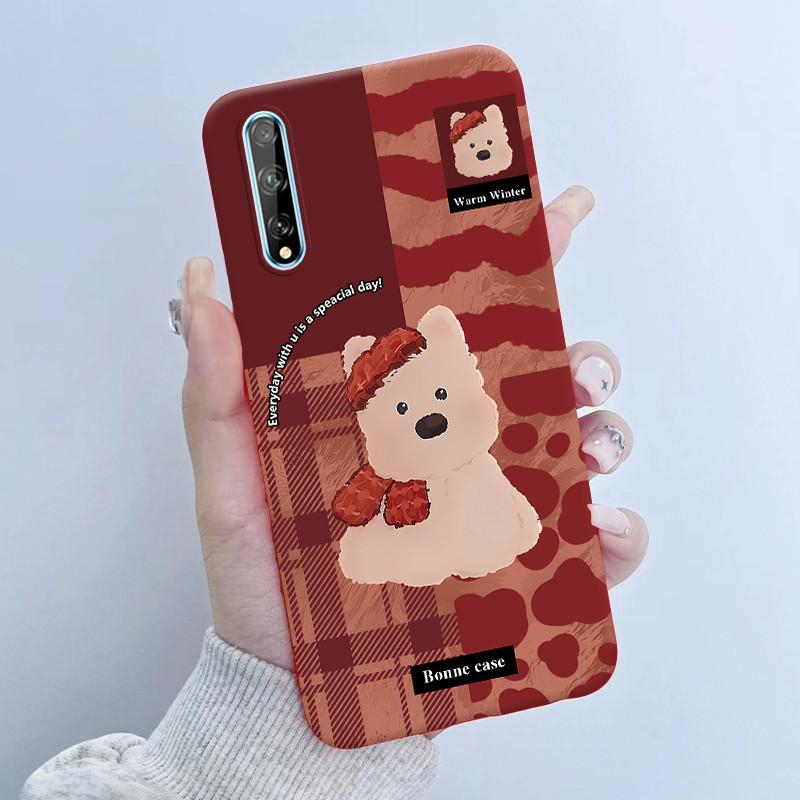 For Huawei Y8p Phone Case Flower Girl Design Soft Silicone TPU Back Housing for Huawei P Smart S Y 8p HuaweiY8p AQM-LX1 Covers