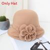 Woolen Cap With Floral Embellishments For Autumn Winter Fashion Girls