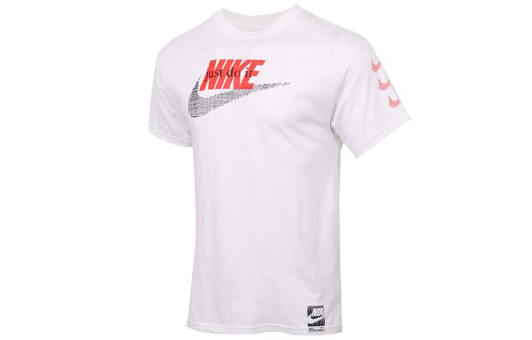 

Nike T Shirts Men s White Crew Neck Moderate Straight Fit CW0376-100 XXL
