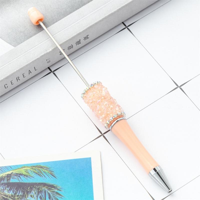 Beadable Ballpoint Pen Rhinestones Ballpoint Pen Funny Writing Pen for Boy Girl Kid Class Reward Birthday Party Favor